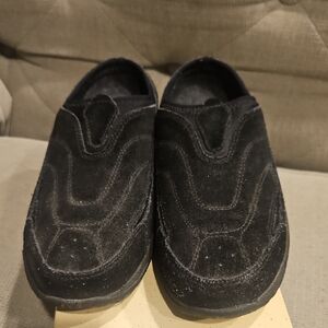 Easy Spirit Black Suede Slip-On Moccasins for Women